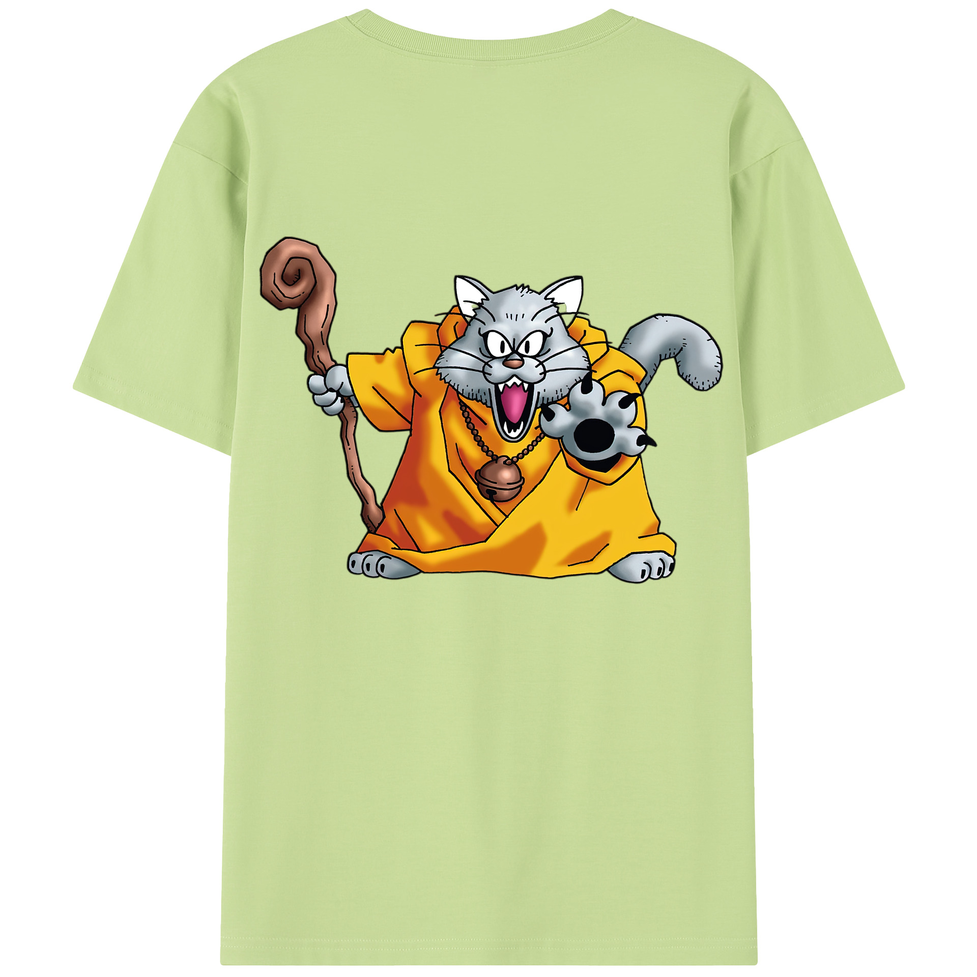 （画像用） ドラゴンクエスト Doragon Kuesuto Dragon Quest 綿100％半袖Tシャツ（背面プリント）